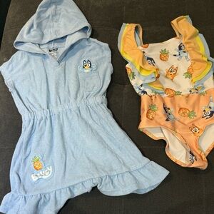 Bluey Kids Swim Coverup - Light Blue